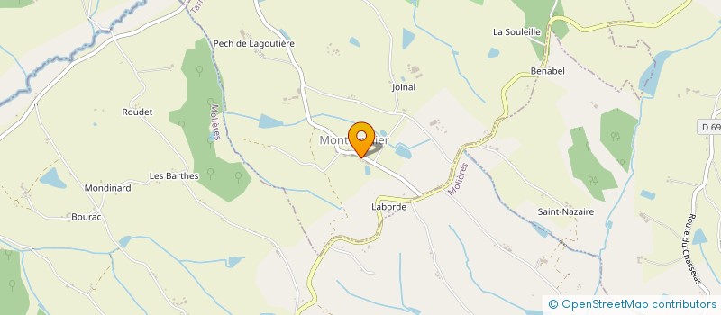 localisation de l'entreprise DE LA FONTAINE  MONTFERMIER