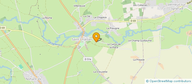 localisation de l'entreprise DE LA FONTAINE à SAINT-CHARTIER