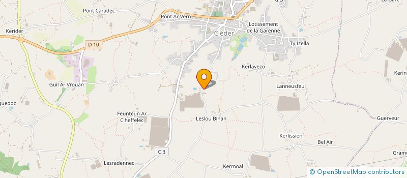 localisation de l'entreprise DE LA FONTAINE à CLEDER