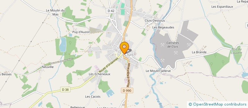 localisation de l'entreprise DE LA FONTAINE à CLUIS