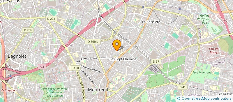 localisation de l'entreprise DE LA FONTAINE DES HANOTS à MONTREUIL
