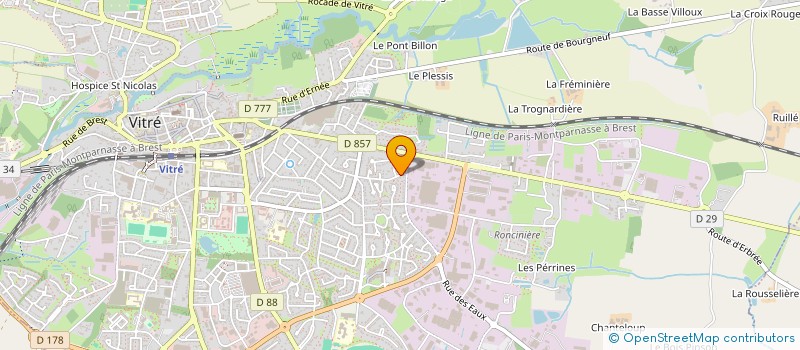 localisation de l'entreprise DE LA FONTAINE IMMO  VITRE