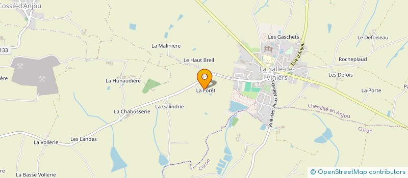 localisation de l'entreprise DE LA FORET  CHEMILLE-EN-ANJOU
