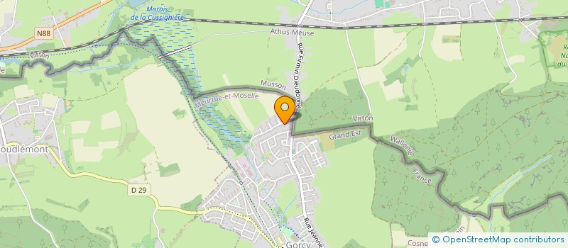 localisation de l'entreprise DE LA FORET  GORCY