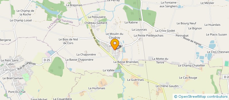 localisation de l'entreprise DE LA FORGE à LANGOUET