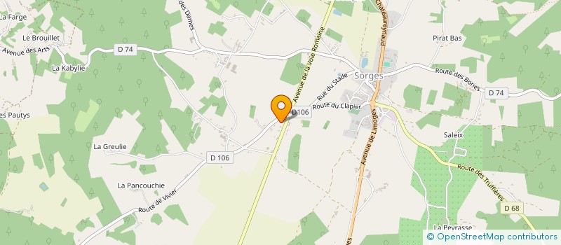 localisation de l'entreprise DE LA GARE  SORGES ET LIGUEUX EN PERIGORD