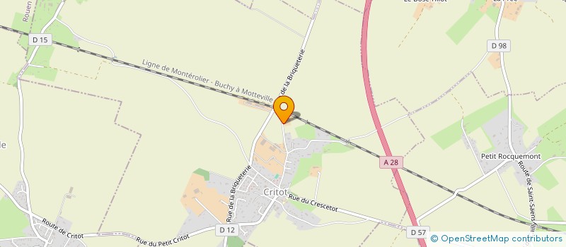 localisation de l'entreprise DE LA GARE  CRITOT