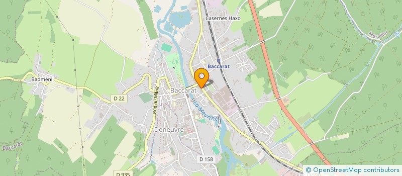 localisation de l'entreprise DE LA GARE  BACCARAT