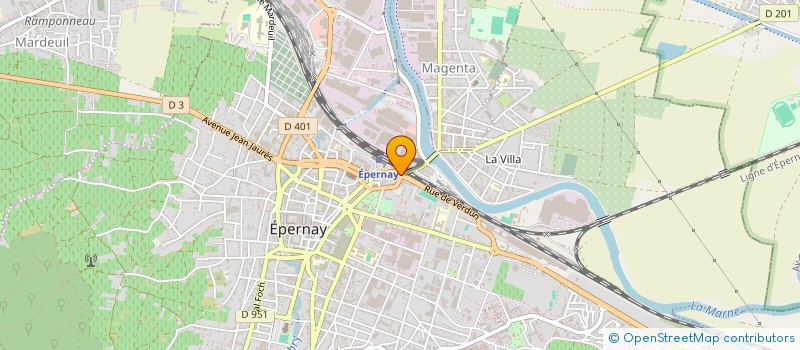 localisation de l'entreprise DE LA GARE à EPERNAY