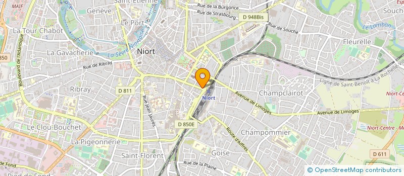 localisation de l'entreprise DE LA GARE à NIORT