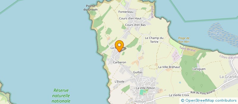 localisation de l'entreprise DE LA GARE  HILLION