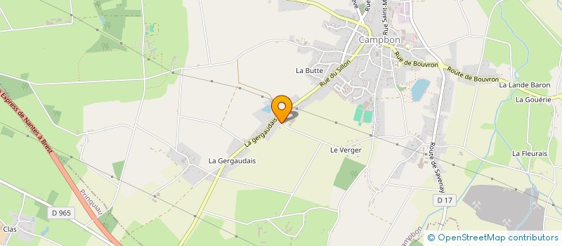 localisation de l'entreprise DE LA GERGAUDAIS à CAMPBON