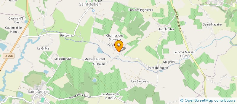 localisation de l'entreprise DE LA GILETTE  SAINT-ASTIER