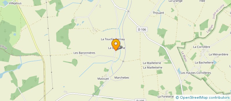 localisation de l'entreprise DE LA GILLETTERIE à BOSSAY-SUR-CLAISE