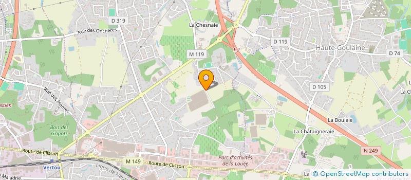 localisation de l'entreprise DE LA GIRAUDIERE à BASSE-GOULAINE