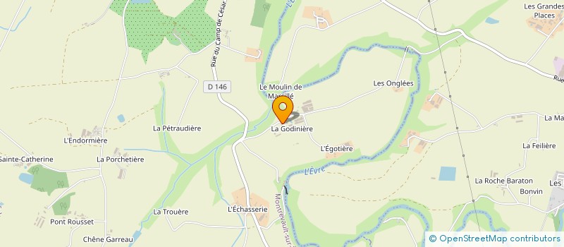 localisation de l'entreprise DE LA GODINIERE - RIPOCHE SOLANGE à MONTREVAULT-SUR-EVRE