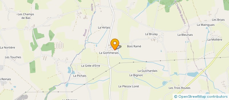 localisation de l'entreprise DE LA GOMMERAIS  LA CHAPELLE-BOUEXIC