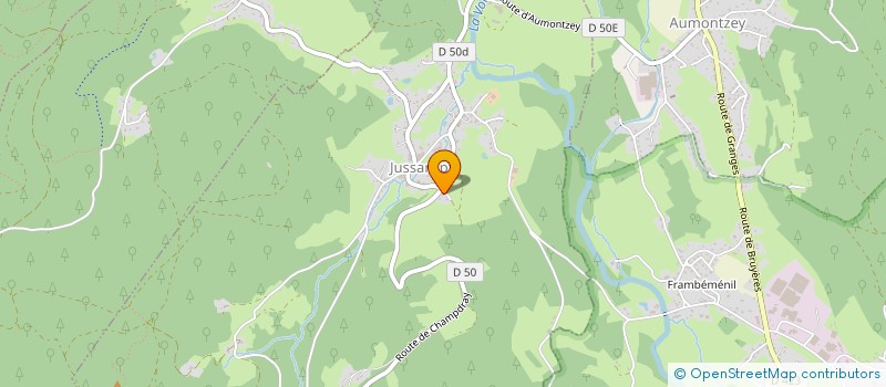 localisation de l'entreprise DE LA GOUTTE  JUSSARUPT