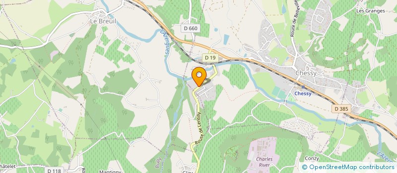 localisation de l'entreprise DE LA GOUTTE DE GLAY  CHESSY