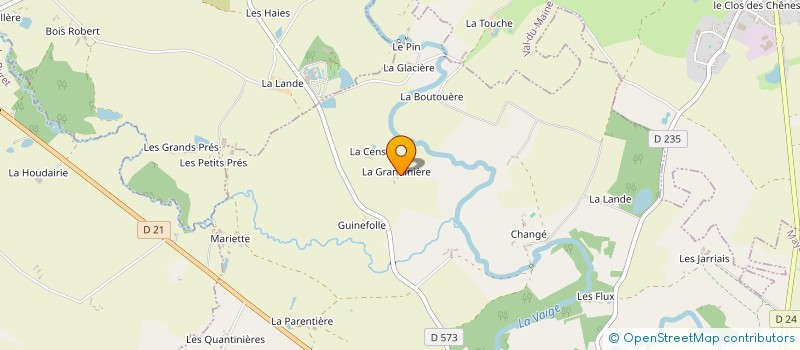 localisation de l'entreprise DE LA GRANDINIERE à BEAUMONT-PIED-DE-BŒUF