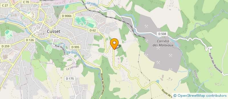 localisation de l'entreprise DE LA GRANGE DE VAUX à CUSSET