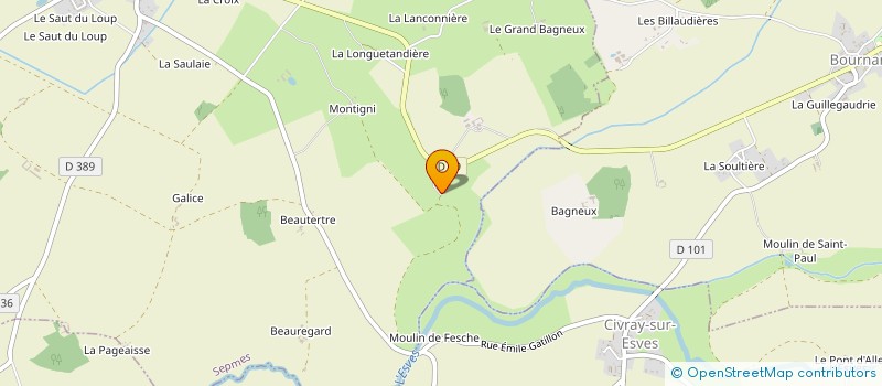 localisation de l'entreprise DE LA GRANGE HACQUET à SEPMES
