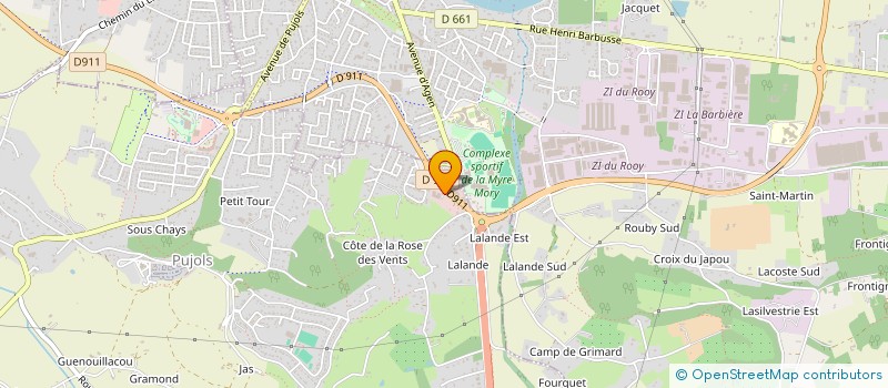localisation de l'entreprise DE LA GRAPPE à PUJOLS