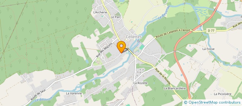 localisation de l'entreprise DE LA GUILBARDIERE à CELLETTES
