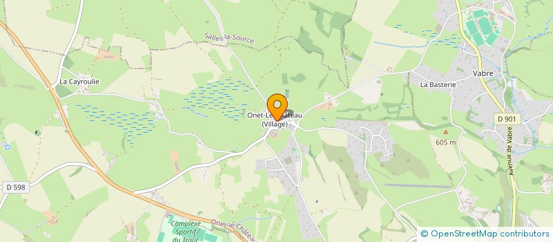 localisation de l'entreprise DE LA GUIRAUDETTE  ONET LE CHATEAU