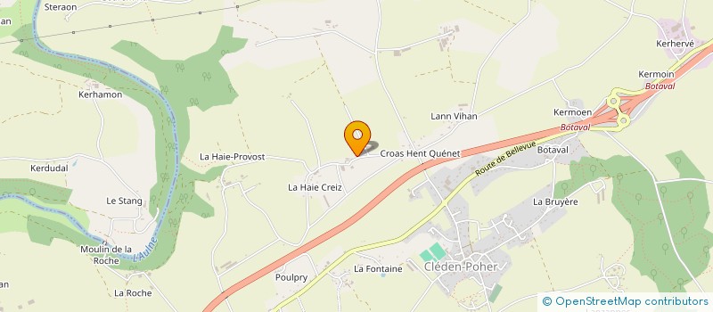 localisation de l'entreprise DE LA HAIE LOUIS à CLEDEN-POHER