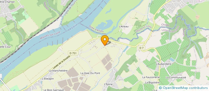 localisation de l'entreprise DE LA HAUTE VALLEE  DIVATTE-SUR-LOIRE