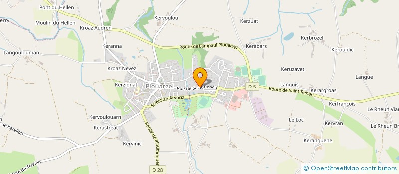 localisation de l'entreprise DE LA HELLE  PLOUARZEL