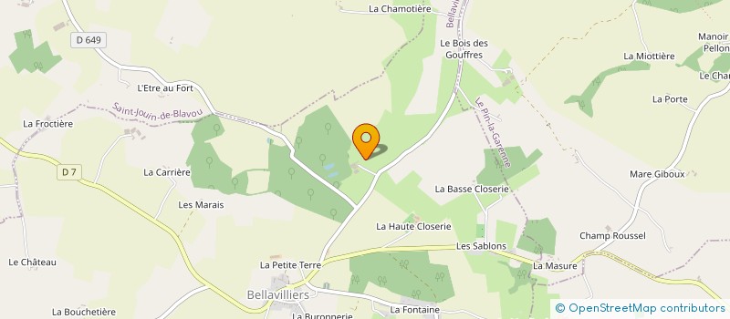 localisation de l'entreprise DE LA HOULEBERDIERE à BELLAVILLIERS