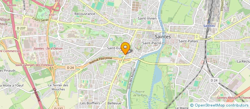 localisation de l'entreprise DE LA LIBERTE  SAINTES