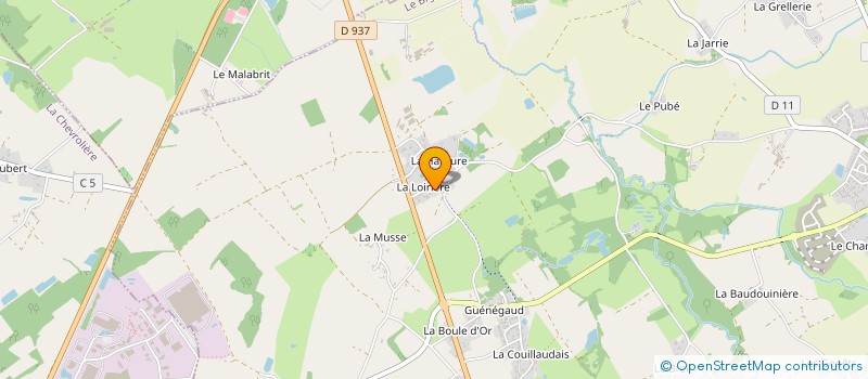localisation de l'entreprise DE LA LOIRIERE à MONTBERT