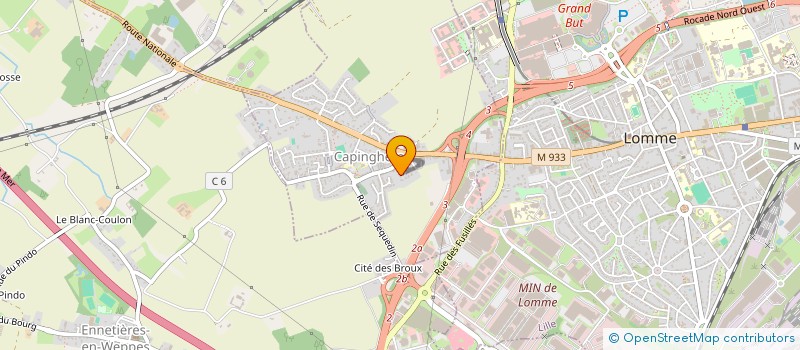 localisation de l'entreprise DE LA LYS  CAPINGHEM