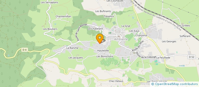 localisation de l'entreprise DE LA MADONE  AMBIERLE