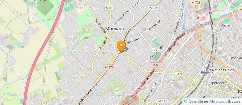 localisation de l'entreprise DE LA MARNE  MOUVAUX