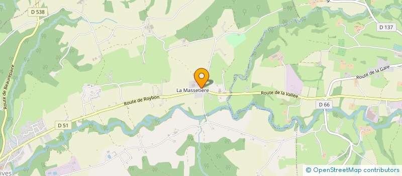 localisation de l'entreprise DE LA MASSETIERE à HAUTERIVES