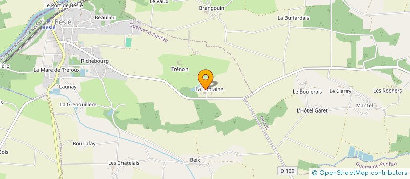localisation de l'entreprise DE LA MAZELIERE à GUEMENE-PENFAO