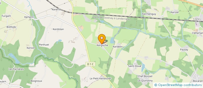 localisation de l'entreprise DE LA METAIRIE DE KERGUCHE à LA VRAIE-CROIX
