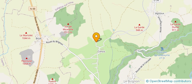 localisation de l'entreprise DE LA MICESELLE  SOLIGNAC-SUR-LOIRE