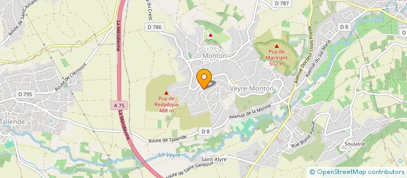 localisation de l'entreprise DE LA MOLIERE  VEYRE-MONTON