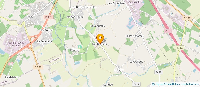 localisation de l'entreprise DE LA MONNERIE à LE BIGNON