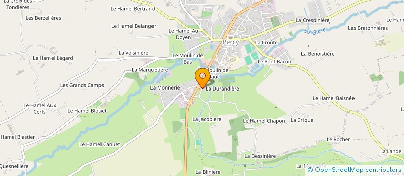 localisation de l'entreprise DE LA MONNERIE  PERCY-EN-NORMANDIE