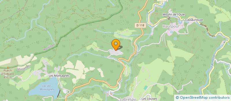 localisation de l'entreprise DE LA MONTAGNE NOIRE  MAZAMET