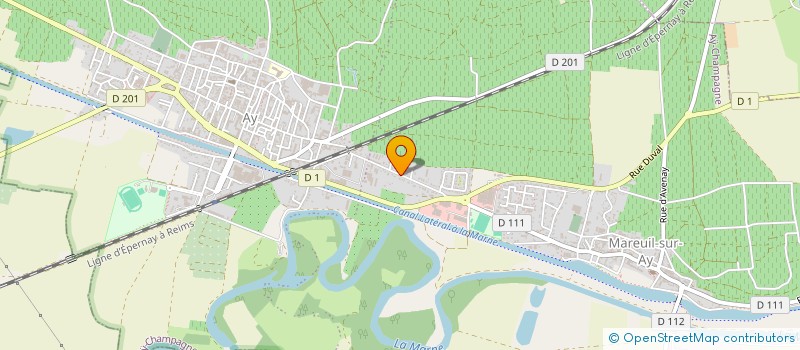 localisation de l'entreprise DE LA MORTIERE  AY-CHAMPAGNE