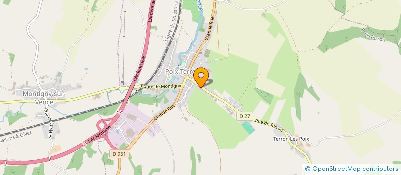 localisation de l'entreprise DE LA MOTELLE  POIX-TERRON