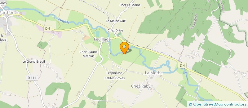 localisation de l'entreprise DE LA MOTTE à FEUILLADE