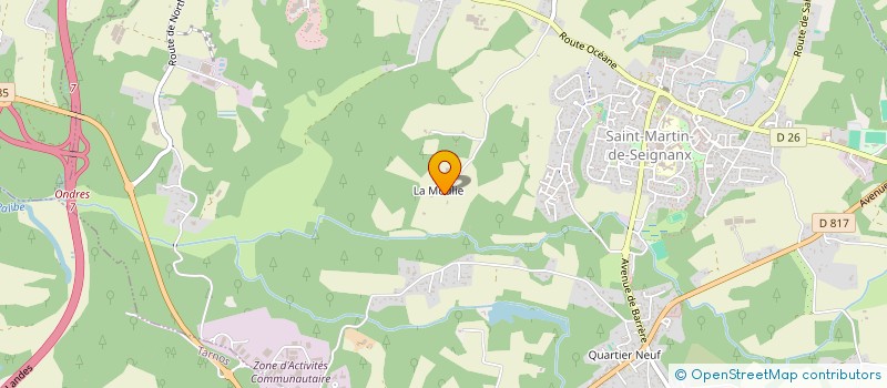 localisation de l'entreprise DE LA MOULIE  SAINT-MARTIN-DE-SEIGNANX